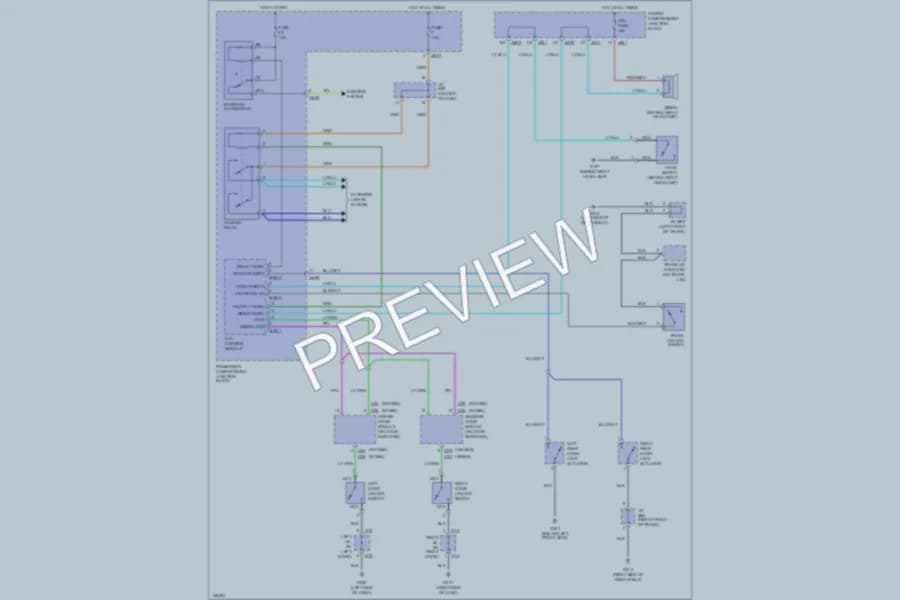 2001 Hyundai XG300 Anti Theft wiring diagram preview