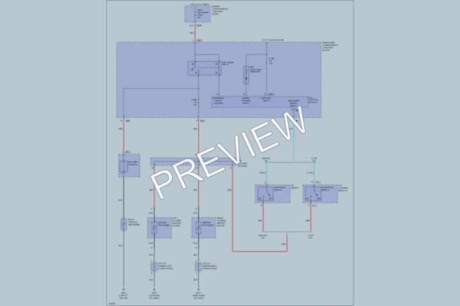 2001 Hyundai XG300 Defoggers wiring diagram preview