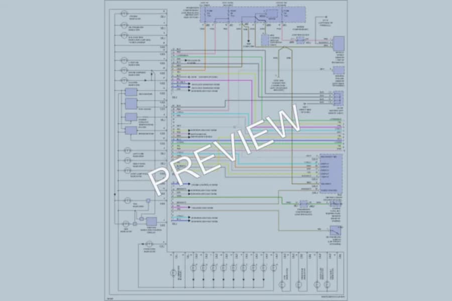 2001 Hyundai XG300 Instrument Cluster wiring diagram preview