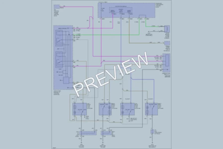 2001 Hyundai XG300 Power Door Locks wiring diagram preview