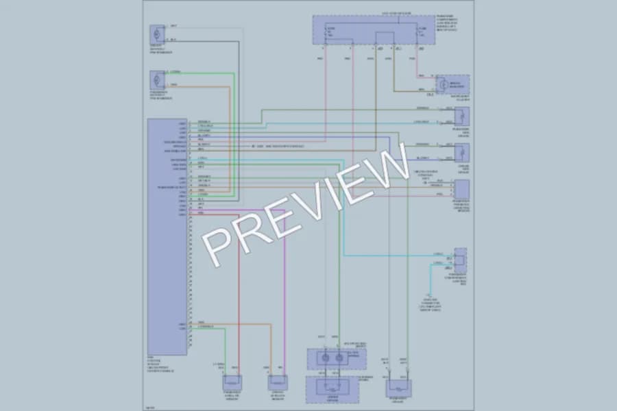 2001 Hyundai XG300 Supplemental Restraints wiring diagram preview