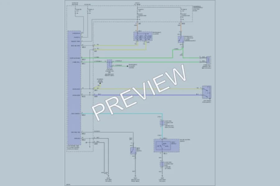 2001 Hyundai XG300 Warning Systems wiring diagram preview