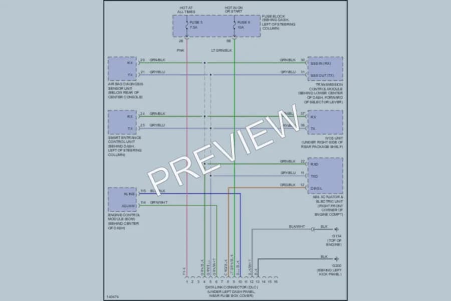 2001 Infiniti G20t Computer Data Lines wiring diagram preview