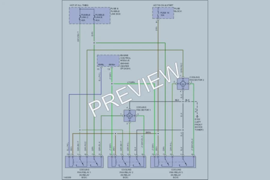 2001 Infiniti G20t Cooling Fan wiring diagram preview