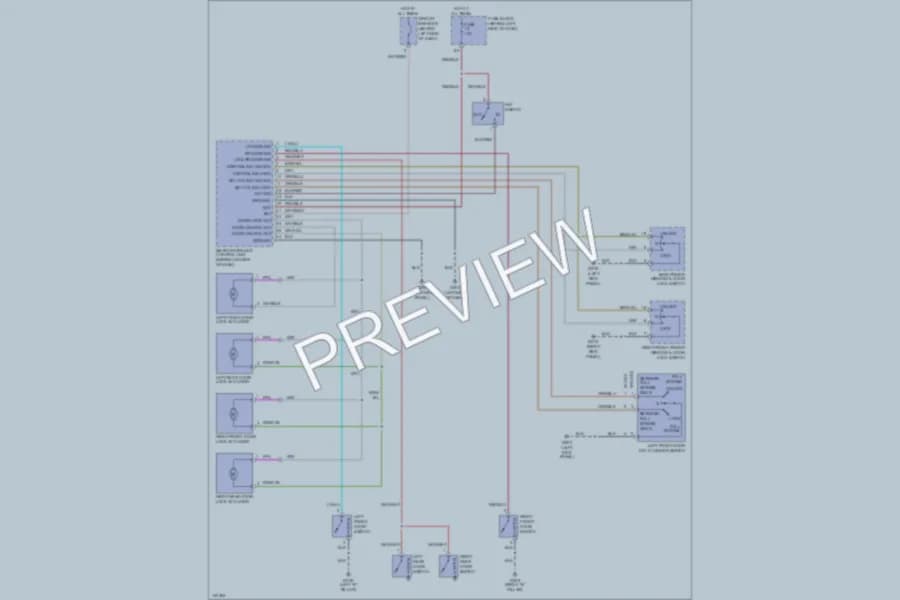 2001 Infiniti I30 Power Door Locks wiring diagram preview