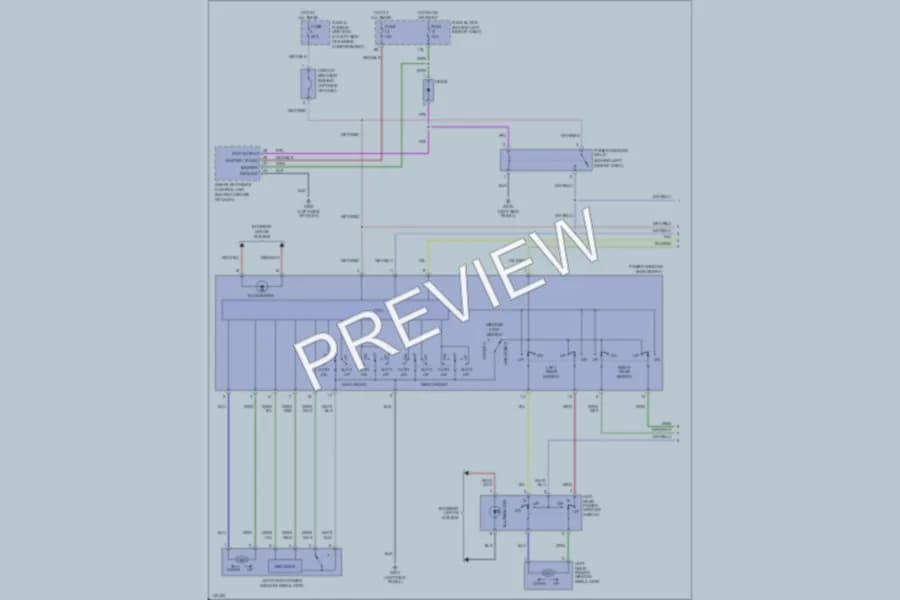 2001 Infiniti I30t Power Windows wiring diagram preview