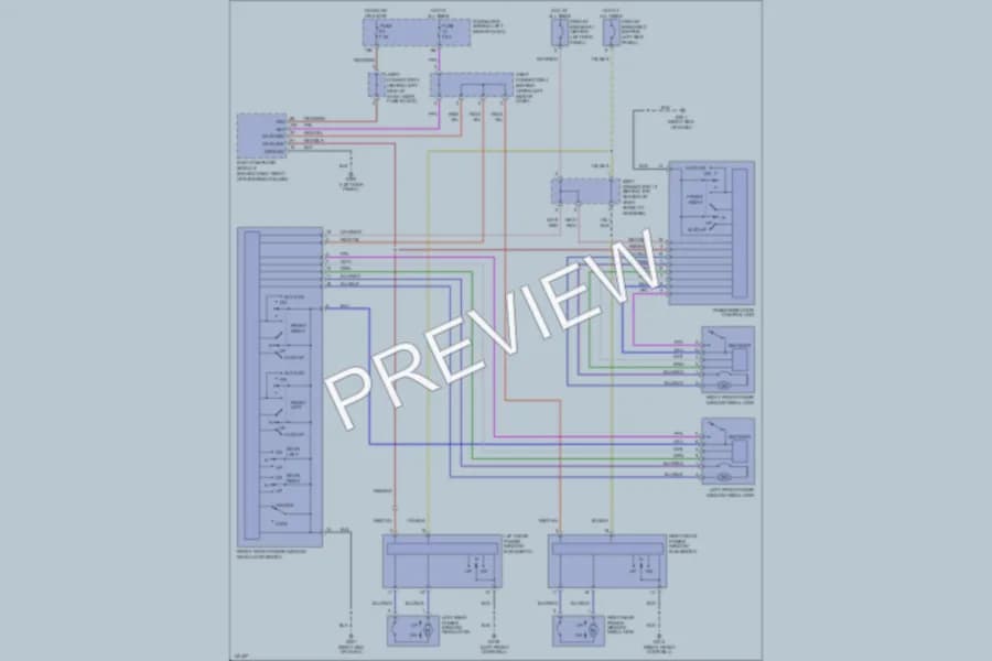 2001 Infiniti Q45t Power Windows wiring diagram preview