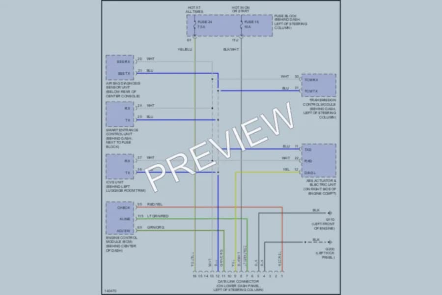 2001 Infiniti QX4 Computer Data Lines wiring diagram preview