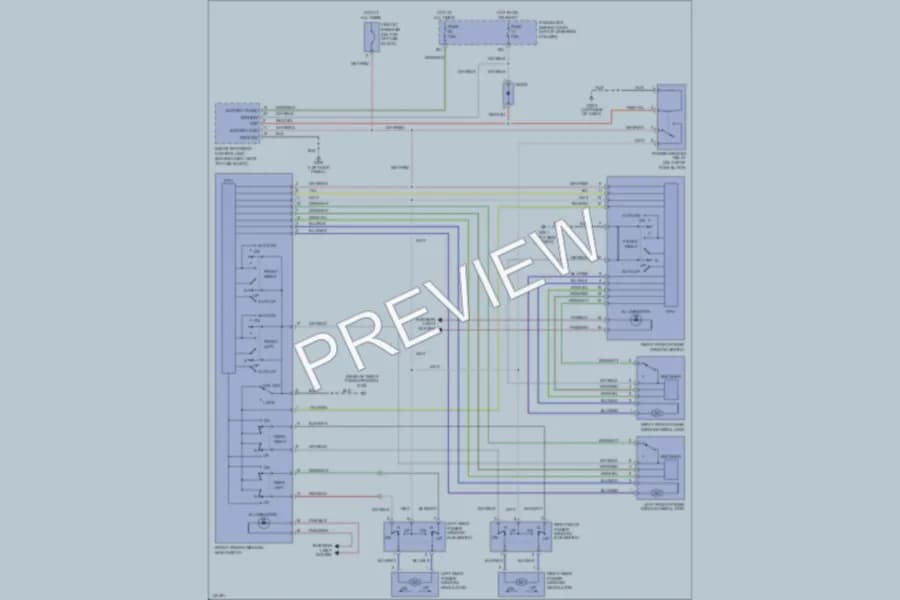2001 Infiniti QX4 Power Windows wiring diagram preview
