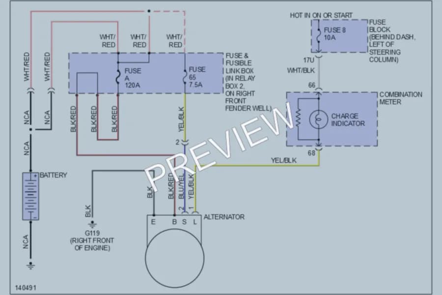2001 Infiniti QX4 Starting Charging wiring diagram preview