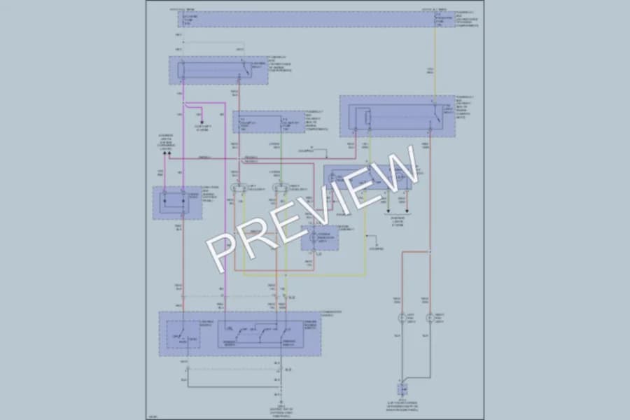 2001 Isuzu Trooper Headlights wiring diagram preview