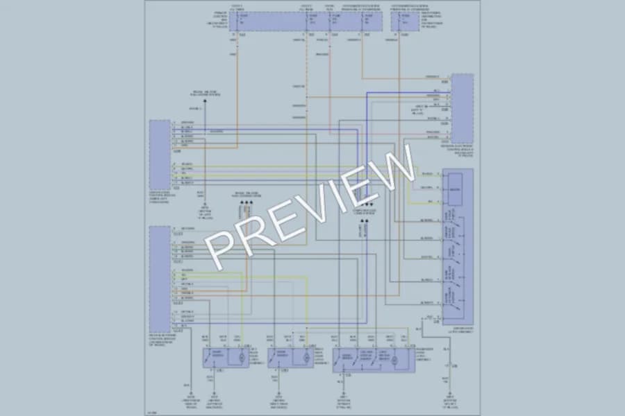 2001 Jaguar SType Power Door Locks wiring diagram preview
