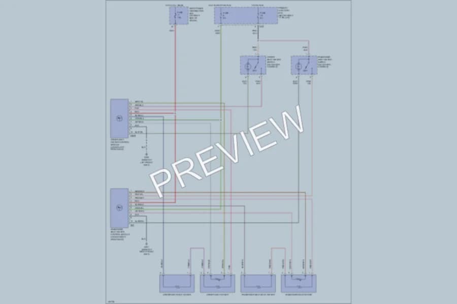 2001 Jaguar SType Power Seats wiring diagram preview