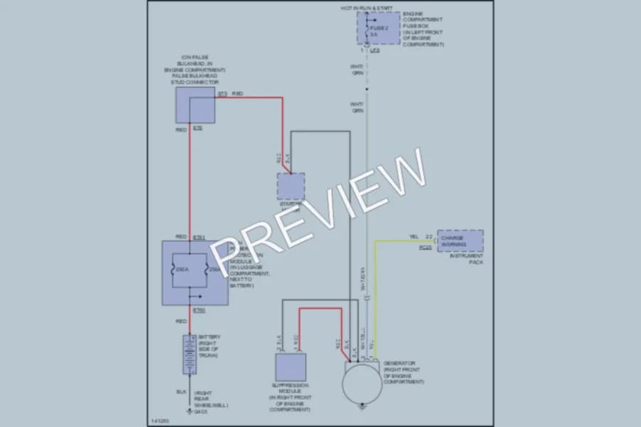 2001 Jaguar XJ8 Starting Charging wiring diagram preview