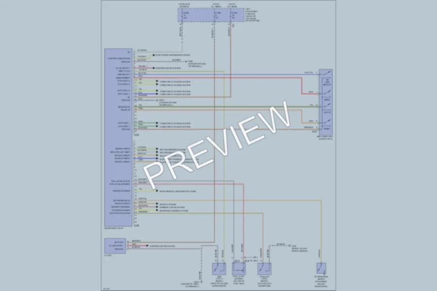 2001 Jaguar XJ8L Instrument Cluster wiring diagram preview