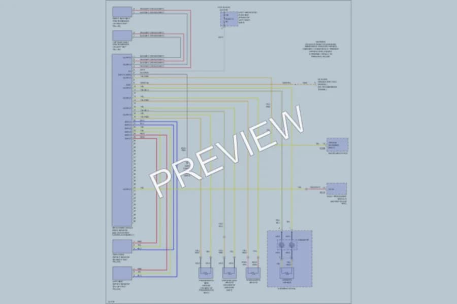 2001 Jaguar XJR Supplemental Restraints wiring diagram preview