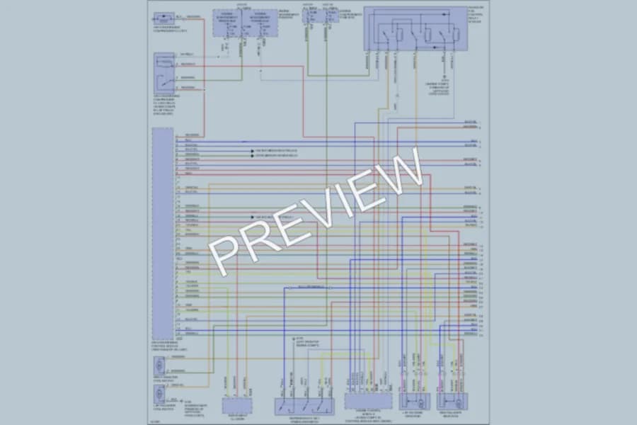 2001 Jaguar XK8 Air Conditioning wiring diagram preview