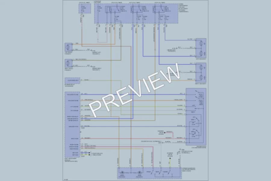 2001 Jaguar XK8 Headlights wiring diagram preview