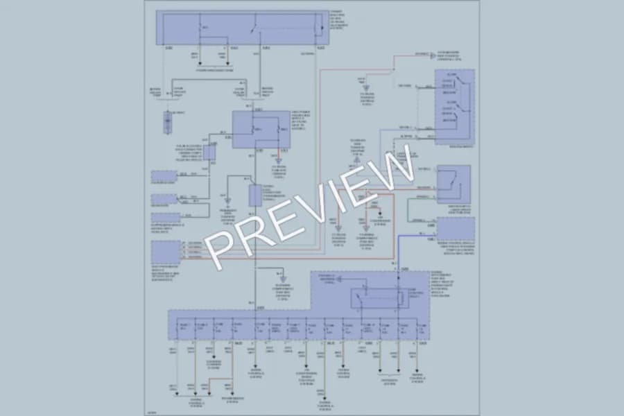 2001 Jaguar XKR Power Distribution wiring diagram preview