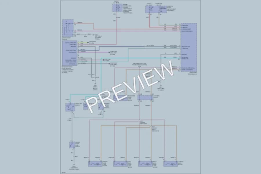 2001 Jeep Cherokee Power Door Locks wiring diagram preview