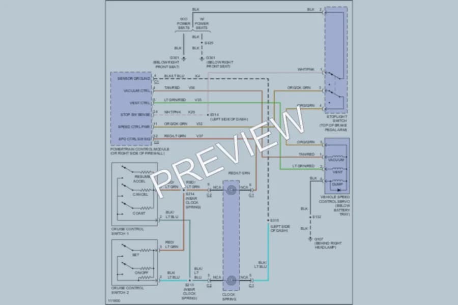 2001 Jeep GrandCherokee Cruise Control wiring diagram preview