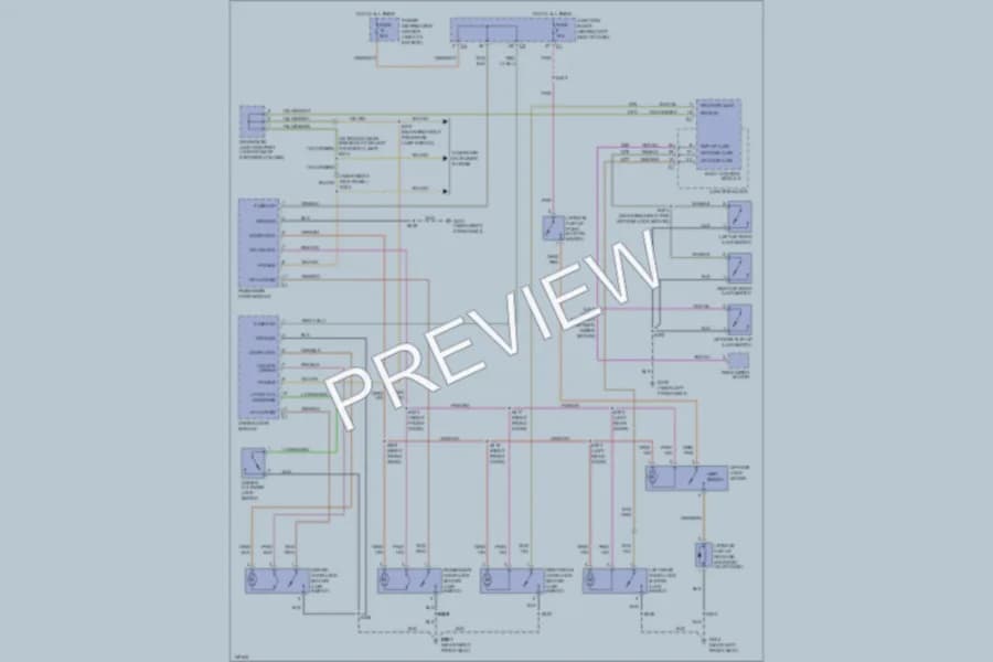 2001 Jeep GrandCherokee Power Door Locks wiring diagram preview