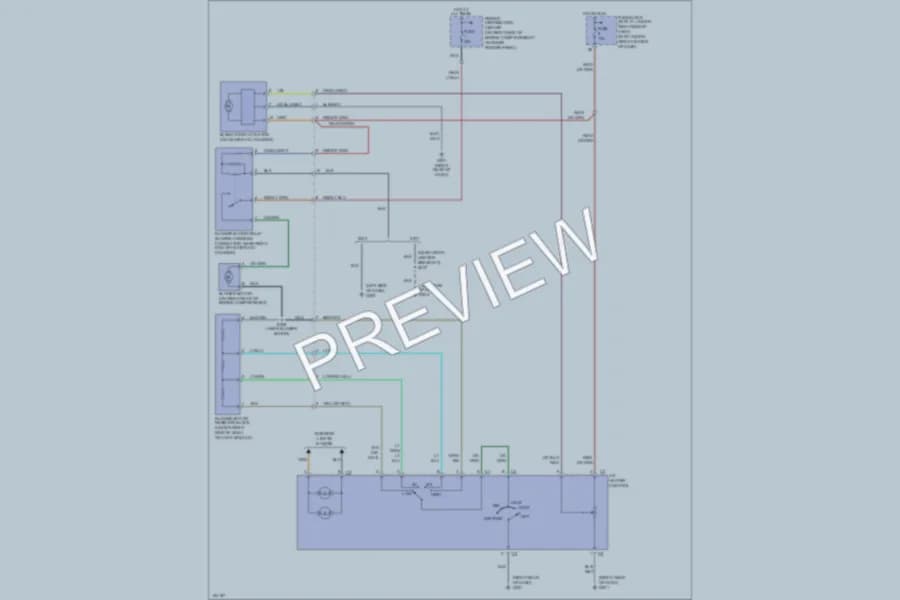 2001 Jeep Wrangler Air Conditioning wiring diagram preview