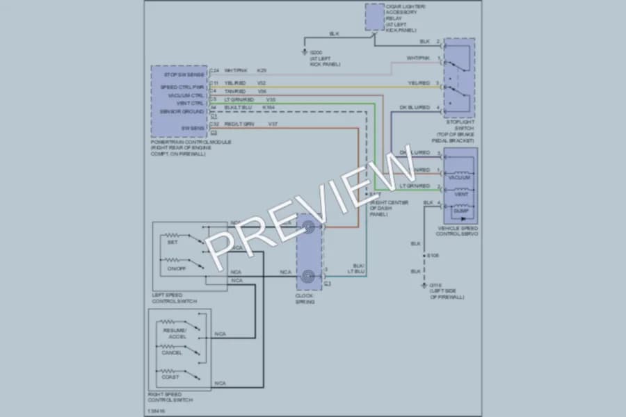 2001 Jeep Wrangler Cruise Control wiring diagram preview