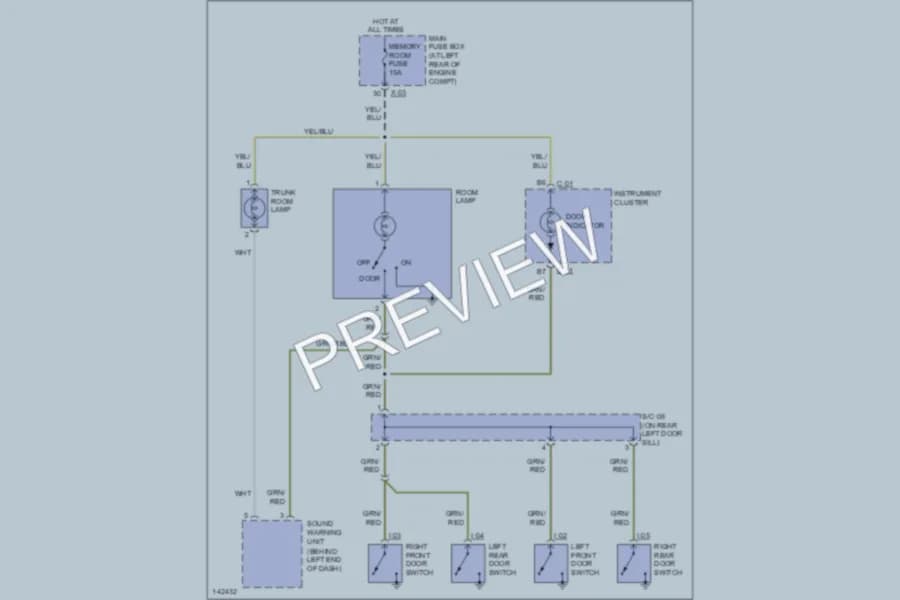 2001 Kia Rio Interior Lights wiring diagram preview