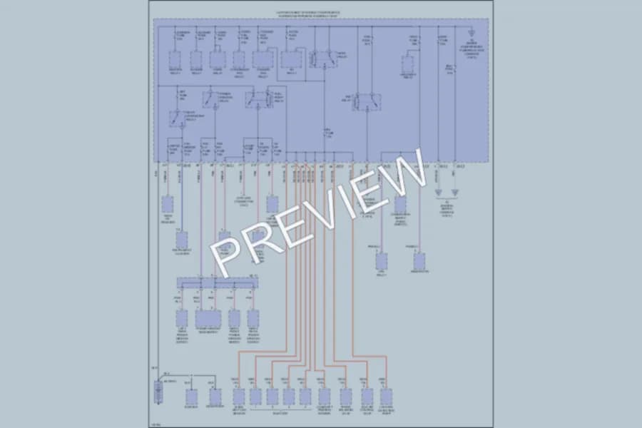 2001 Kia Sephia Power Distribution wiring diagram preview