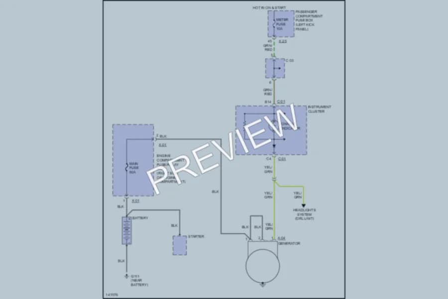 2001 Kia Sportage Starting Charging wiring diagram preview