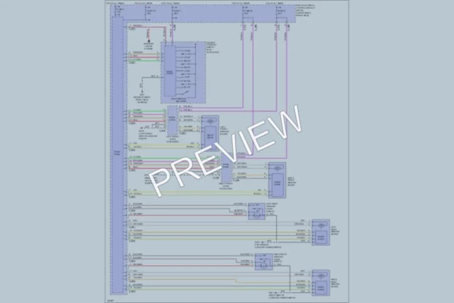 2001 LandRover RangeRover Power Windows wiring diagram preview