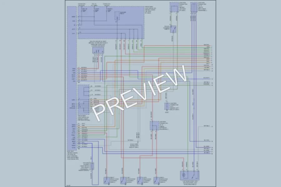 2001 Lexus IS300 Power Door Locks wiring diagram preview