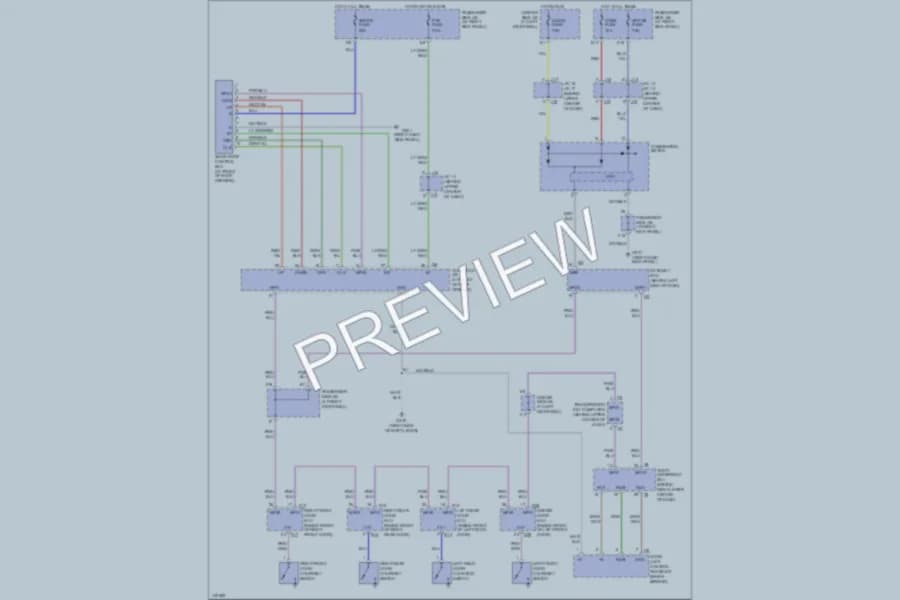 2001 Lexus LS430 Power Top Sunroof wiring diagram preview