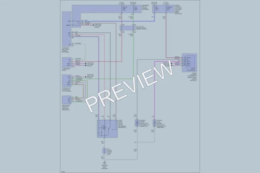 2001 Lexus LS430 Wiper Washer wiring diagram preview