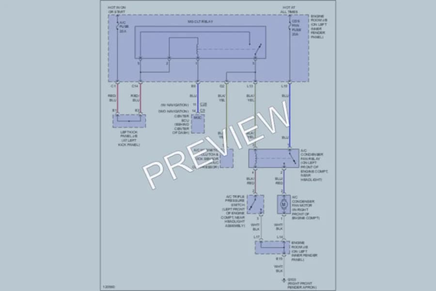 2001 Lexus LX470 Cooling Fan wiring diagram preview