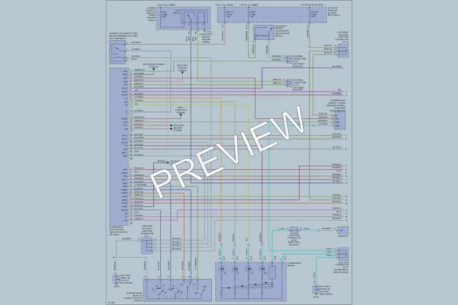 2001 Lexus LX470 Electronic Suspension wiring diagram preview
