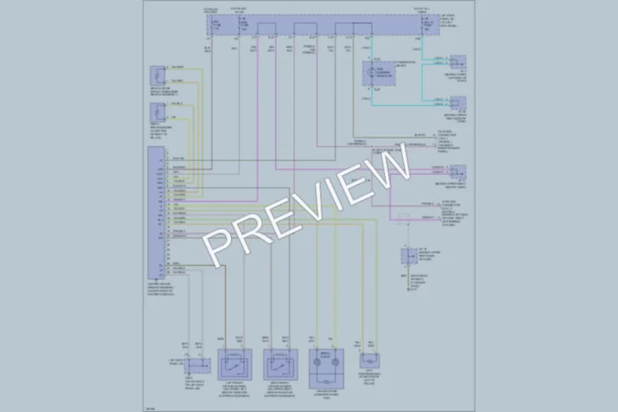 2001 Lexus LX470 Supplemental Restraints wiring diagram preview