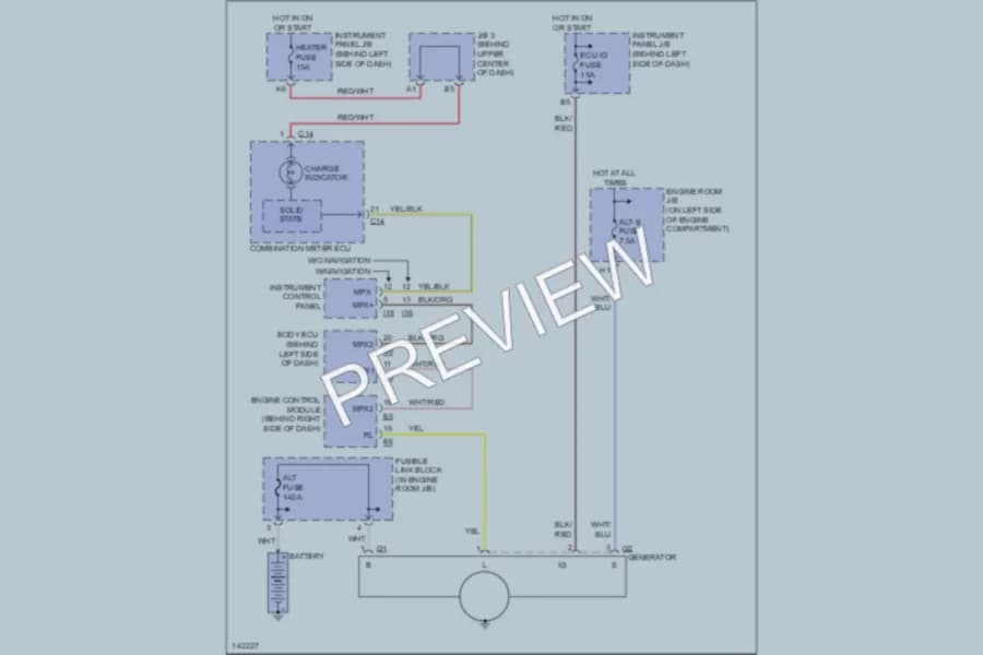 2001 Lexus RX300 Starting Charging wiring diagram preview