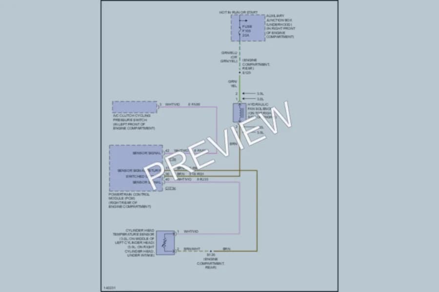 2001 Lincoln LS Cooling Fan wiring diagram preview