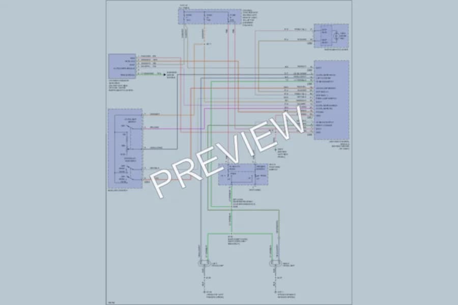 2001 Lincoln TownCar Headlights wiring diagram preview