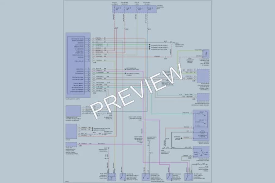 2001 Lincoln TownCar Instrument Cluster wiring diagram preview