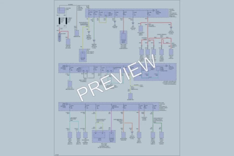 2001 Lincoln TownCar Power Distribution wiring diagram preview