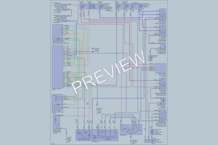 2001 Mazda 626 Air Conditioning wiring diagram preview