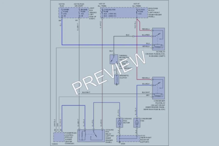 2001 Mazda 626 Cooling Fan wiring diagram preview