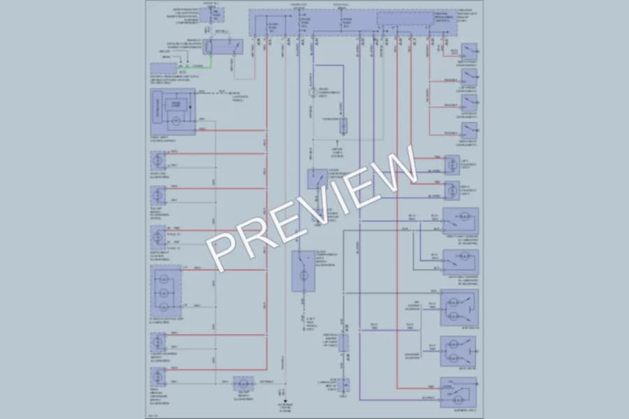 2001 Mazda 626 Interior Lights wiring diagram preview