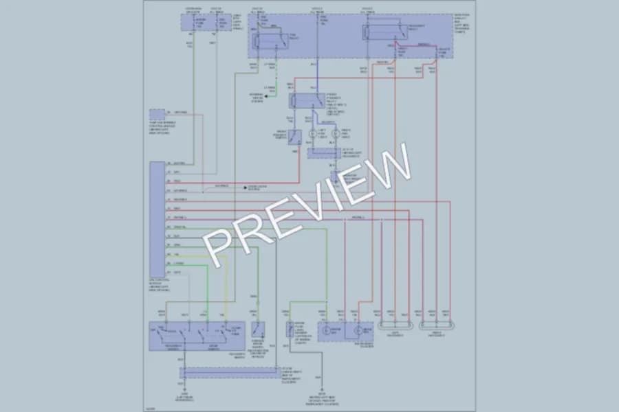 2001 Mazda MPV Headlights wiring diagram preview