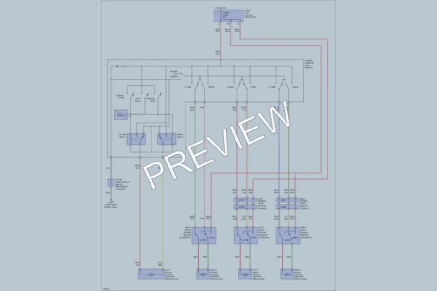2001 Mazda MPV Power Windows wiring diagram preview