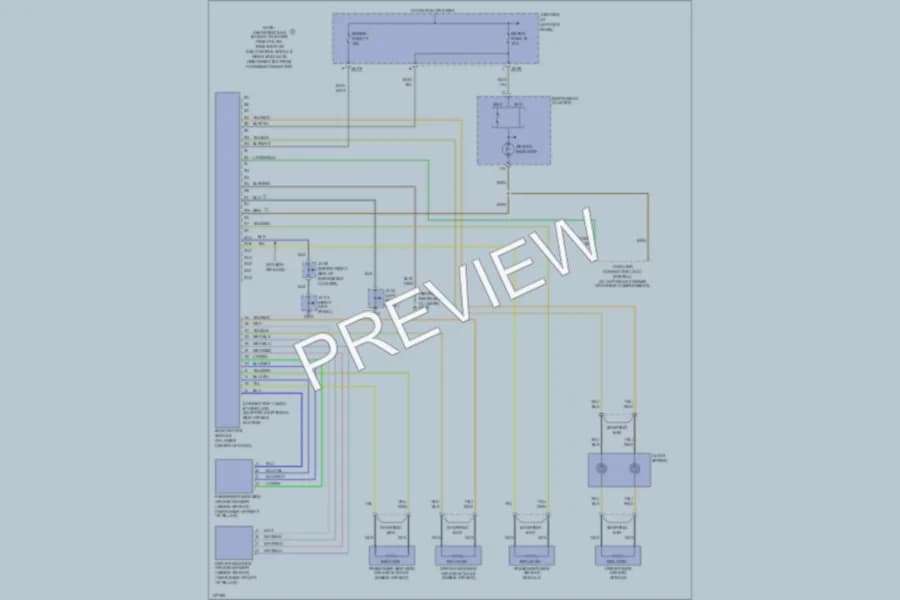 2001 Mazda MPV Supplemental Restraints wiring diagram preview