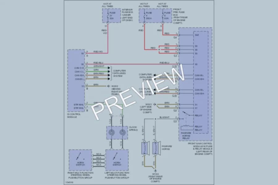 2001 MercedesBenz C240 Horn wiring diagram preview
